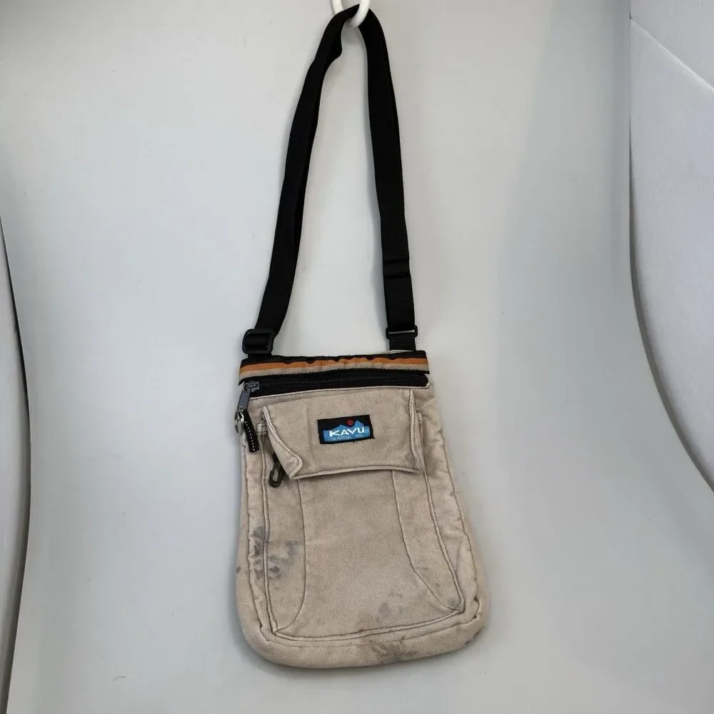KAVU Brown Crossbody Purse Adjustable Shoulder Strap Casual Travel Bag GUC